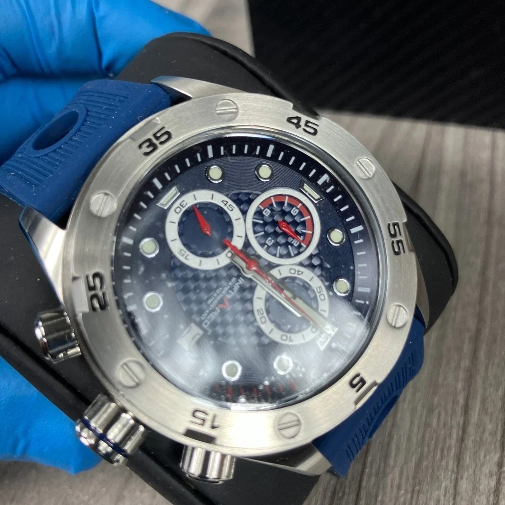 InfraRed‎ IR-CHA-014 Challenger Rally Blue Band w/Pine Watch Face - $225 List!